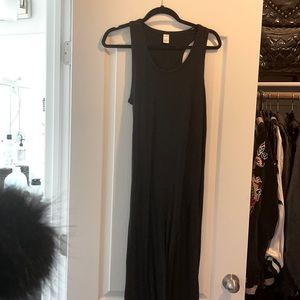 Black tank top maxi dress